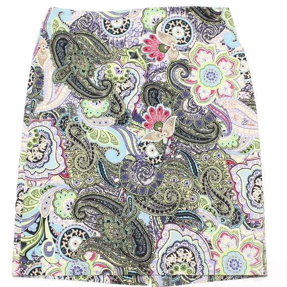 Talbots Dresses & Skirts - Talbots Flowered Paisley Vibrant Skirt NWOT 8